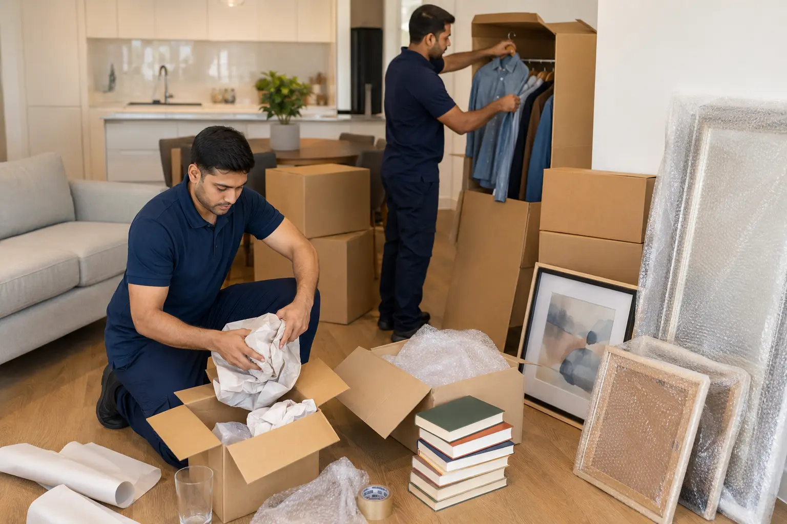 Pre-packing services before a home move