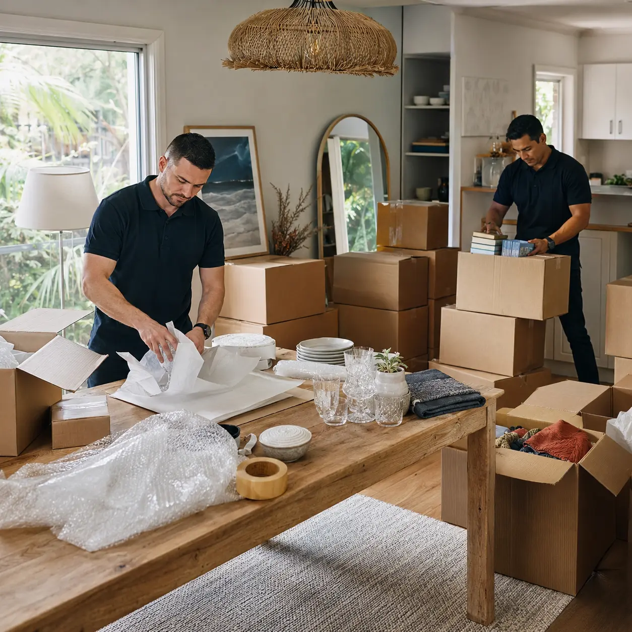 Pre-packing services in North Lakes for fragile items boxes and household goods